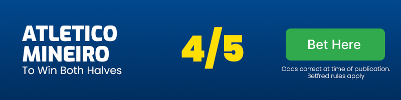 Atletico mineiro to win both halves vs caracas at 4-5