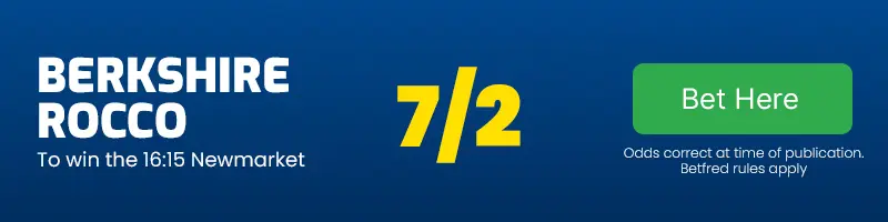 Berkshire rocco to win the 16. 15 newmarket at 7-2