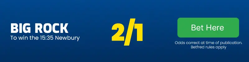 Big rock to win the 15. 35 newbury at 2-1