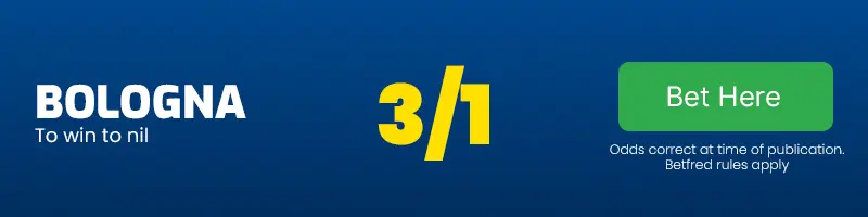 Bologna to win to nil vs juventus at 3-1
