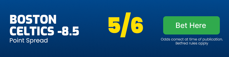 Boston celtics -8. 5 vs indiana at 5-6