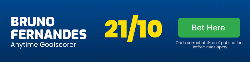 Bruno fernandes anytime goalscorer in brighton vs man united at 21-10