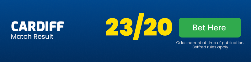 Cardiff to win at 23-20