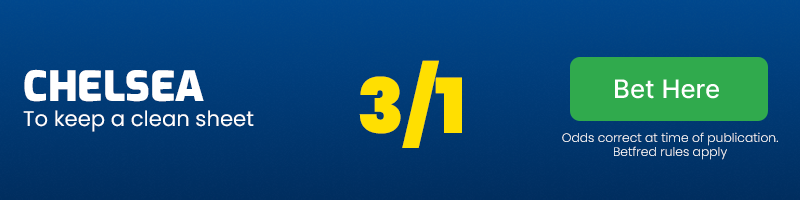 Chelsea to keep a clean sheet at 3/1