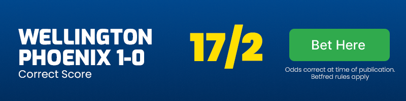 Correct score - wellington phoenix 1-0 vs melbourne victory at 17-2