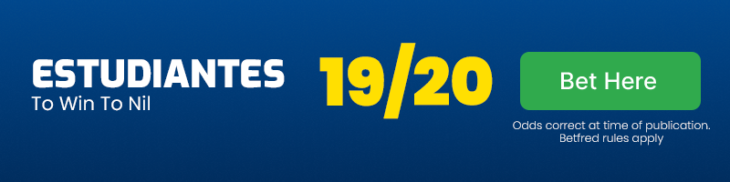 Estudiantes to win to nil vs huachipato at 19-20