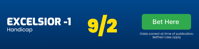 Excelsior -1 handicap at 9/2
