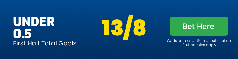 First half total goals - under 0. 5 in al-ahed vs central coast mariners at 13-8