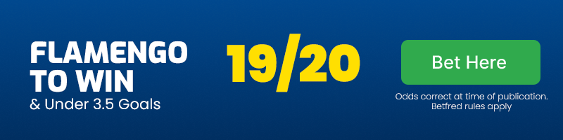 Flamengo to beat palestino & under 3. 5 goals at 19-20