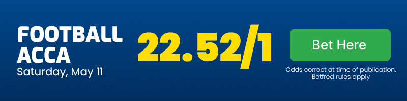 Football acca at 22. 52-1