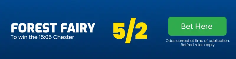 Forest fairy to win the 15. 05 chester at 5-2