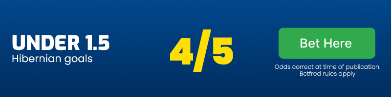 Under 1. 5 hibs goals