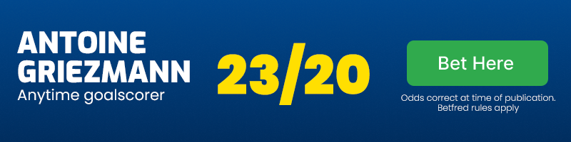 Griezmann to score anytime at 23/20