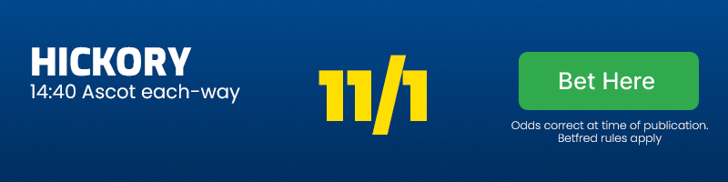 Hickory 14. 40 ascot each-way
