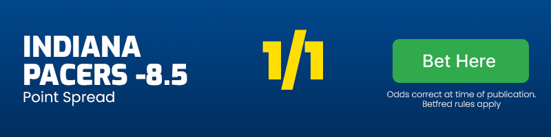Indiana pacers -8. 5 at 1-1