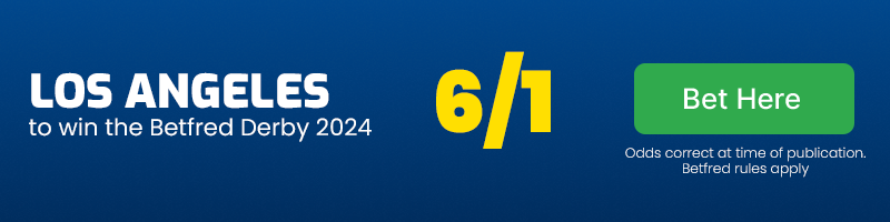 Los angeles to win betfred derby at 6-1