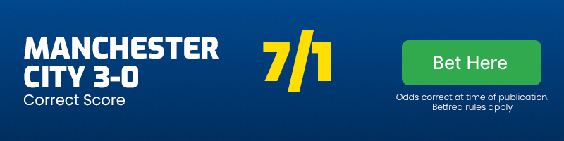 Man city to win 3-0 at 7-1