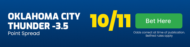 Oklahoma city thunder -3. 5 at 10-11