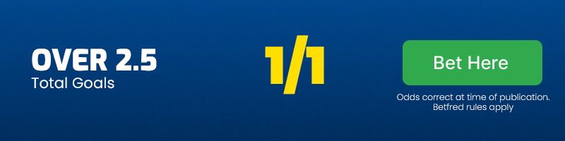 Over 2. 5 total goals in las palmas vs alaves at 1-1