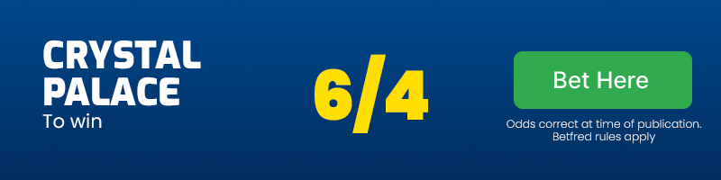 Crystal palace to win at 6/4