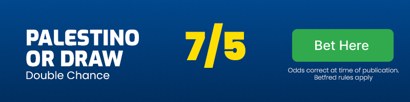 Palestino or draw vs millonarios at 7-5