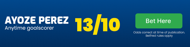 Ayoze perez anytime goalscorer at 13/10