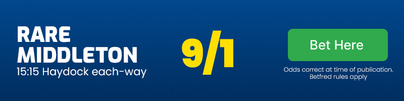 Rare middleton haydock 15. 15 each-way