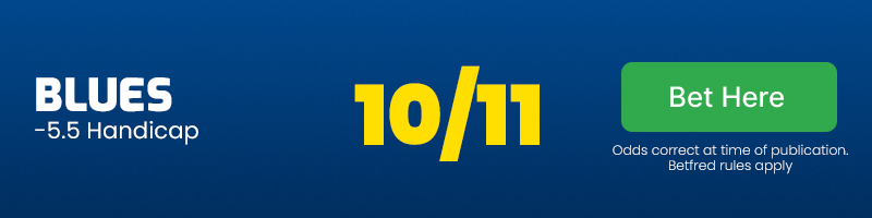 Blues -5. 5 handicap