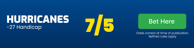 Hurricanes -27 handicap at 7/5
