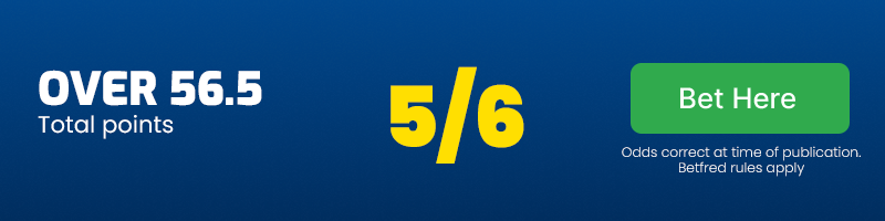 Over 56. 5 points at 5/6