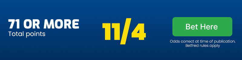 71 points or more at 11/4