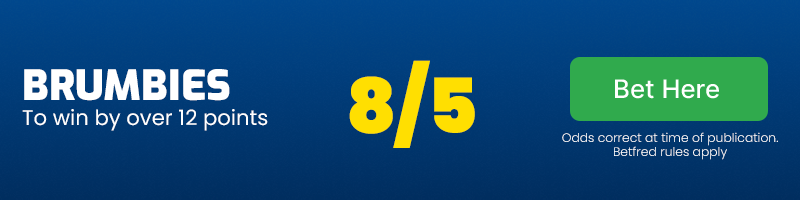 Brumbies to win by over 12 points at 8/5