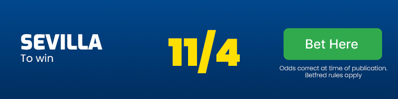 Sevilla to win at 11/4