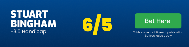 Stuart bingham -3. 5 handicap at 6/5