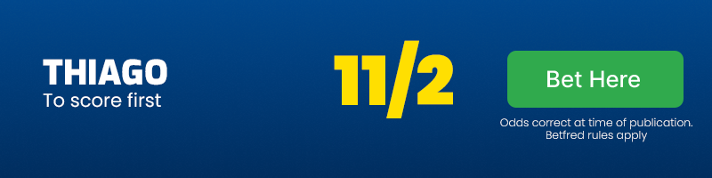 Thiago to score first at 11-2