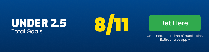 Under 2. 5 total goals in junior vs botafogo at 8-11