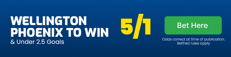 Wellington phoenix to beat melbourne victory & under 2. 5 goals