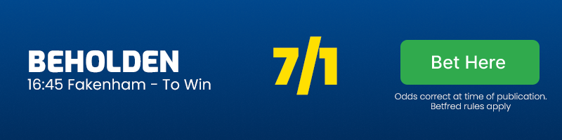 16. 45 fakenham - beholden @ 7-1