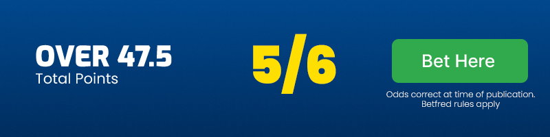 Over 47. 5 total points @ 5/6