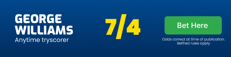 George williams anytime tryscorer @ 7/4