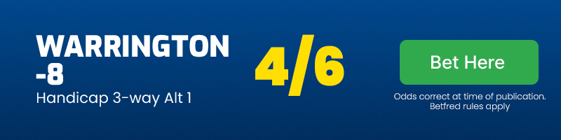 Warrington -8 @ 4/6