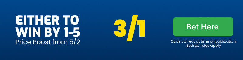 Either team to win by 1-5 points @ 3/1