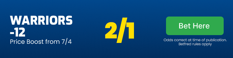 Warriors -12 @ 2/1
