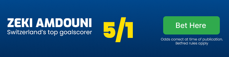 Zeki amdouni switzerland top scorer at 5/1