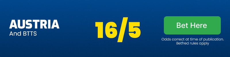 Austria and both teams to score at 16/5