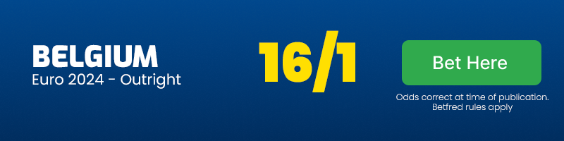 Belgium euro 2024 outright at 16-1 Belgium euro 2024 outright at 16-1