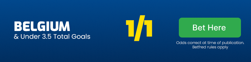 Belgium to beat montenegro & under 3. 5 total goals at 1-1