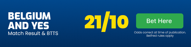Belgium to win and btts at 21-10