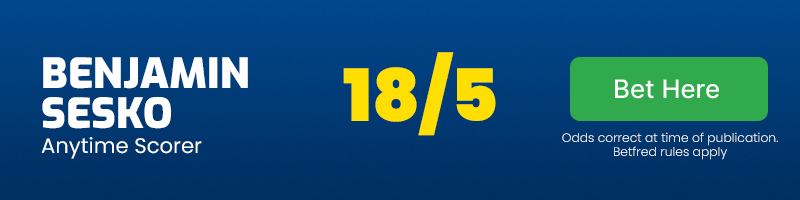 Benjamin sesko anytime scorer in england vs slovenia at 18-5