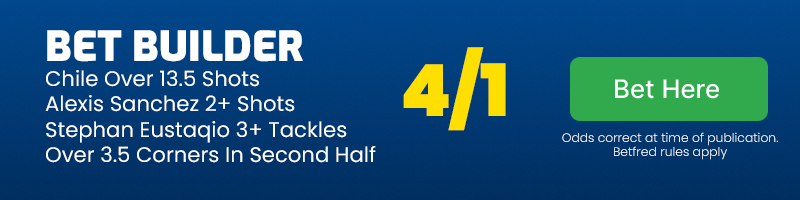Canada vs chile bet builder @ 4-1